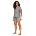 thumbnail image 3 of Avalanche Women's 2-Piece Heathered Super Soft Top/Shorts Pajama Set, 3 of 5