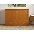 thumbnail image 4 of Hamilton Solid Wood Full Murphy Bed Chest w/Mattress and Storage in Light Toffee, 4 of 10