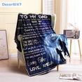 thumbnail image 2 of LHSHID Custom Blanket for Dad from Daughter Soft Personalized Blanket for Papa Grandpa from Granddaughter Customize Sherpa Blanket for Uncle from Niece 30"x40", 2 of 7
