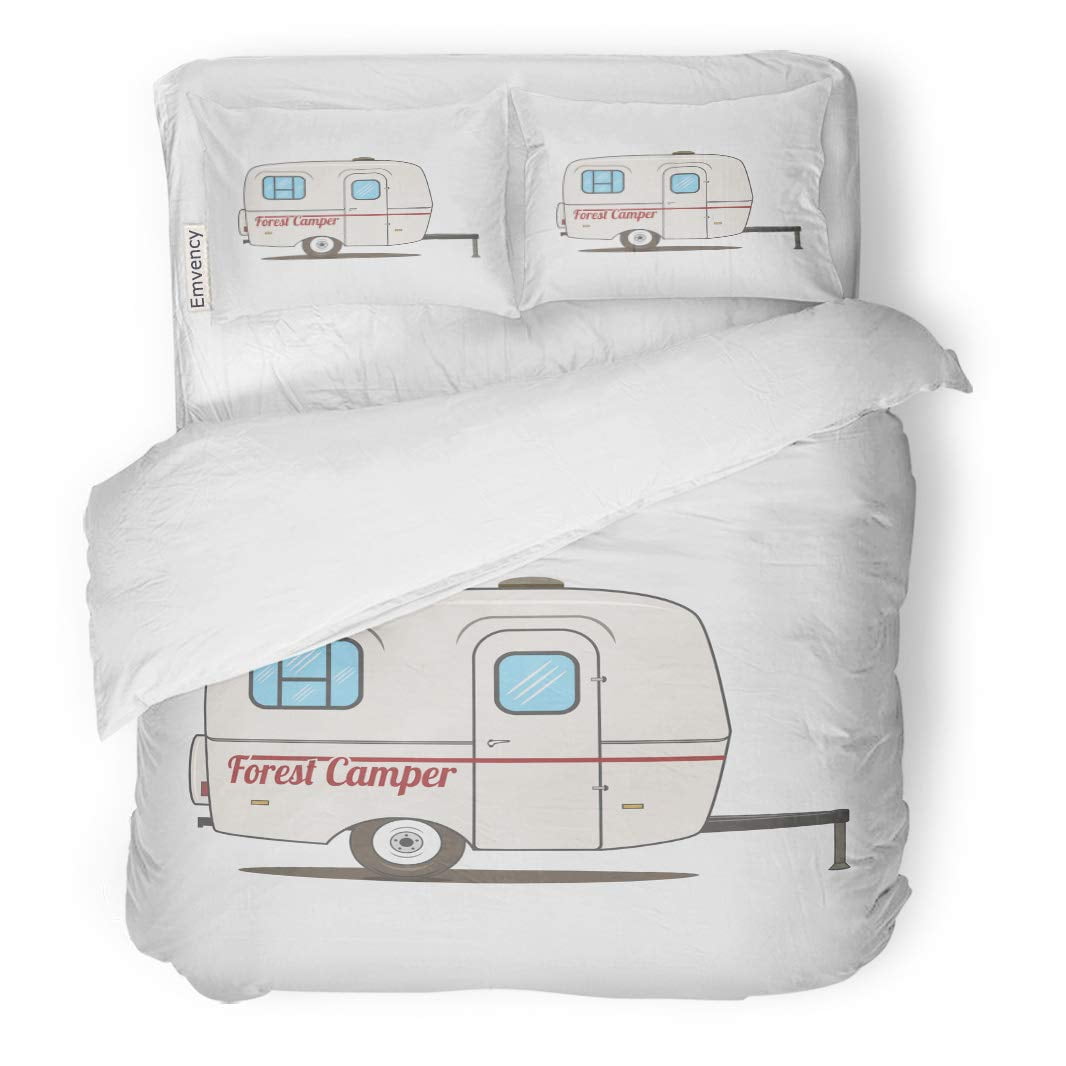 ZHANZZK 3 Piece Bedding Set Colorful Vintage Rv Car Retro Recreational