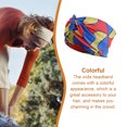 thumbnail image 4 of Diadema de ganchillo Jumpingount Estampado Ajustable Antideslizante Alta elasticidad para Yoga Gimnasio Correr rojo amarillo azul, 4 of 6