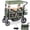 Black, variant on SACVON 2-Seater Stroller Wagon with Side Entry, Canopy & Snack Tray, Includes Removable Storage Bag That Converts to a Backpack-Black