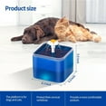 thumbnail image 4 of 2L Automatic Cats and Dogs Water Fountain with LED Lighting USB Pet Water Dispenser with Recirculate Filtring for Pet Feeder, 4 of 9