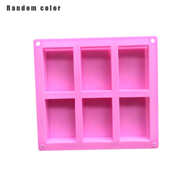 Toystoory Molde para pasteles de silicona con 6 ranuras para pasteles, molde antiadherente para hornear, bandeja para hornear DIY, herramienta de Color Herramientas y accesorios para hornear Toystoory HA001305-00
