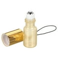 thumbnail image 1 of Unique Bargains 3mL Bouteilles à Rouleaux, 2 Boules en Verre d'Huile Essentielle avec Couvercle Doré Bouchon Réutilisable, Jaune, 1 of 5