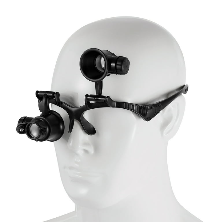 Head Mount Magnifier with LED Light, Lightweight Magnifying Lens