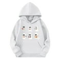thumbnail image 4 of Spazoro Toddler Girls Loose Sweatshirts Hoodie, Warm Long Sleeve Comfy Casual Graphic Soft Pullover for Kids Girls Boys White Size 9 T, 4 of 4