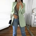 thumbnail image 2 of ShomPort Women's Solid Color Blazer Jacket Casual Long Sleeve Open Front Blazer Business Suit with Pockets, 2 of 5