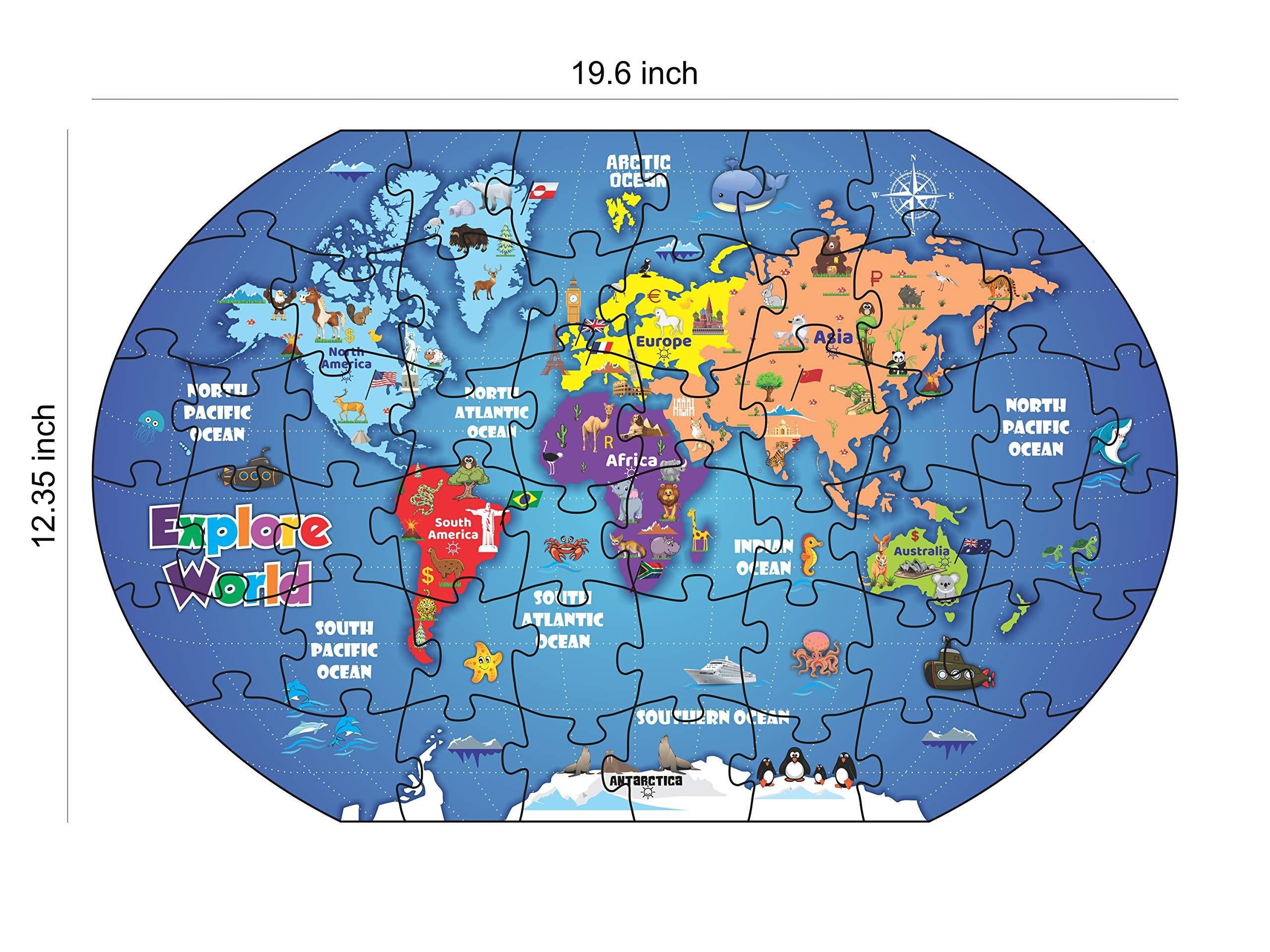 playautoma explore world app based augmented reality interactive learning games on world map jigsaw floor puzzle for kids stem toy for boys and girls age 6 to 12 years walmart com
