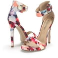 thumbnail image 3 of BURUDANI Women's Ankle Strap Open Toe Stilettos High Heel Sandals Party Dress Floral Size 10, 3 of 4