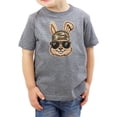 thumbnail image 5 of Ink Printed NOT a Chenille Patch Family Matching Camo Hat Easter Bunny Shirt for Boys Granite Heather Shirt Youth Large, 5 of 8