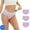 Purple, variant on Matoen Women's Cotton Underwear Mid Waist Breathable Briefs Soft Underpants Ladies Stretch Panties 3 Pack