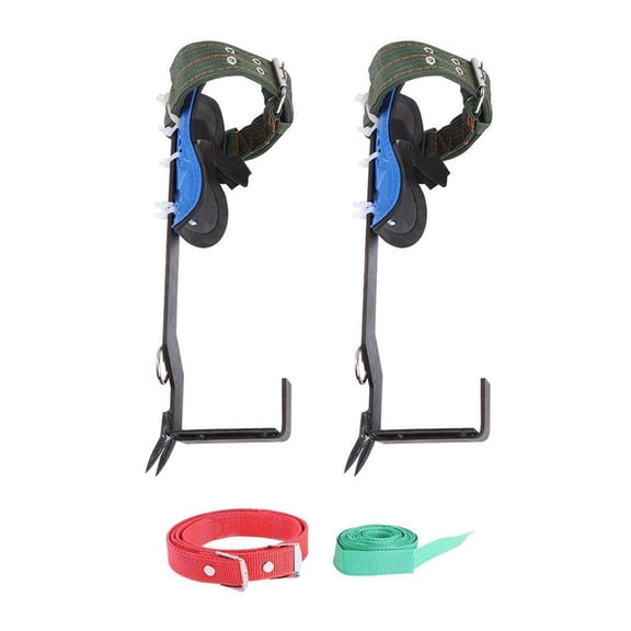 Arborist Climber Gear Set Tree Climbing Iron Shoes with Safe Spikes Climbing Aid Equipment