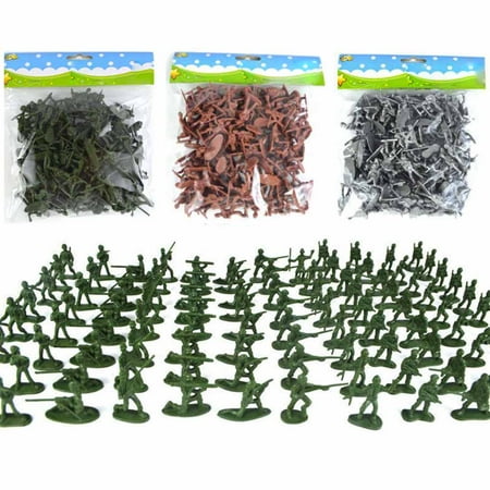 100 Pcs Mini Soldiers Model Playset Military Army Men Action Figures ...