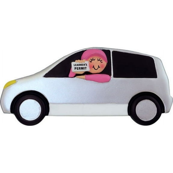 Female Learner's Permit Personalized Christmas Ornament DO-IT-YOURSELF