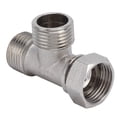 thumbnail image 4 of Nimomo Tee Connector Durable G1/2 Male/Female Thread Tee Connector Stainless Steel Water Pipe Joint Tee Adapter, 4 of 7