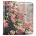thumbnail image 2 of PU Leather Photo Album with Self-Adhesive Pages Scrapbook DIY Picture Holds 20+ Sheets Pink Rose Bushes, 2 of 9