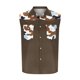 thumbnail image 3 of Camisas de Cuello para Hombres, Moda Casual Día de la Independencia Imprimir Turndown Bolsillos sin Mangas Tanque Deportivo, 3 of 5