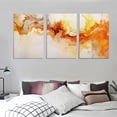 thumbnail image 3 of ONETECH Canvas Wall Art Abstract Artwork for Wall Clouds Modern Wall Art Decor - Waterproof Orange Abstract Wall Art Poster Art for Living Room, Bedroom, Home and Office Wall Decor 12''x16''X3 Panel, 3 of 4