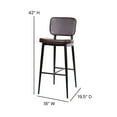 thumbnail image 5 of Flash Furniture Kenzie Collection 31"H Square Adjustable Mid Back Barstool, Brown, 5 of 7