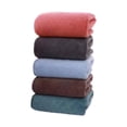 thumbnail image 1 of Toalla de baño de 5 uds., toallas muy absorbentes, cómodas, suaves, 35x75cm, toallas de baño ligeras de terciopelo Coral para viaje, 1 of 9