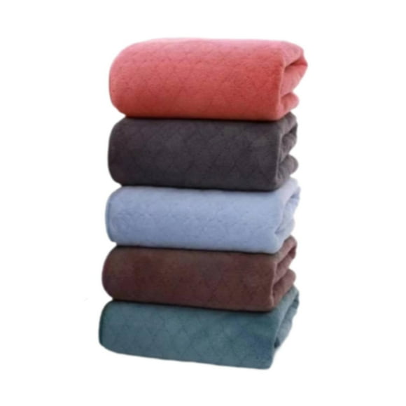 Juego de 5 toallas de baño, toallas muy absorbentes, ligeras y transpirables, toallas de ducha de terciopelo Coral para baño, ducha, playa, Sauna