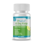 Safrel All Day Allergy Relief Medicine, Cetirizine Hydrochloride Tablets 10 mg, 24 Hour Relief Antihistamine, 300 Count