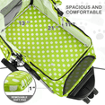 thumbnail image 3 of MoNiBloom 3 Wheel Folding Pet Dog Stroller, Foldable Lightweight Trolley with Storage Basket, Cup Holder and 360° Rotating Front Wheel for Small Medium Dogs, Lawn Green with White Polka Dots, 3 of 15