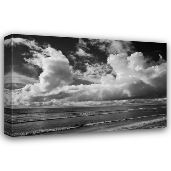 Lee Peterson 40x28 Gallery Wrapped Canvas Wall Art Titled - Clouds at the Beach