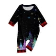 thumbnail image 3 of Onlypjs Family Matching Christmas Pajama Set for Men, Women and Couples – Colorful Tree & Snowflake Print Tops with Red Plaid Pants, 3 of 5