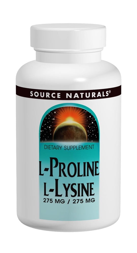 Source Naturals Source Naturals  L-Proline/L-Lysine, 60 ea