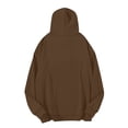 thumbnail image 3 of Trgacdwlo Mens Hoodies Pullover Solid Color Long Sleeve Pullover Men Drawstring Fall Winter Hooded Sweatshirt Men with Pocket Brown M, 3 of 4