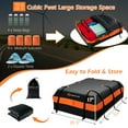 thumbnail image 6 of Goplus 21 Cubic Feet Car Roof Bag Rooftop Cargo Carrier Waterproof Soft Top Luggage Bag, 6 of 11