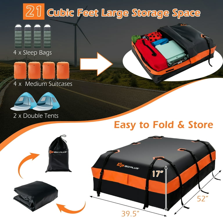 Vetoos 21 cubic feet car rooftop cargo carrier bag new arrivals