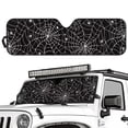 thumbnail image 2 of HUIAOCNG Spiderweb Windshield Sun Shades for 2007-2023 Wrangler Rubicon Sahara TJ JK JKU 2 & 4 Door-Blocks UV Rays Sun Visor Protector,Car Sun Shade Keep Your Vehicle Cool,Car Window Shade, 2 of 6