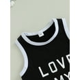 thumbnail image 5 of Bagilaanoe Newborn Baby Boys Summer Jumpsuit Letters Print Sleeveless Bodysuit 6M 12M 18M 24M Infant Casual One Piece Romper, 5 of 7