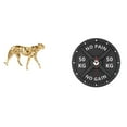 thumbnail image 1 of Figura de dorada, figura de , reloj de gimnasio, reloj de pared con barra, escultura de animal, resina acrílica, adorno de escritorio, 1 of 8
