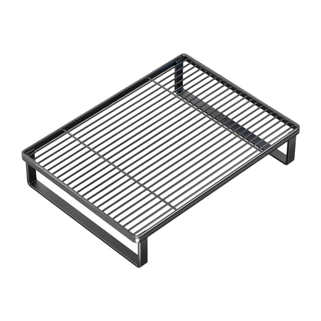 Soporte de cocción de inducción en el estante de utilidad en el hogar Rack de horno de microondas Microondas Soporte de soporte de estufa de gas para Negro S
