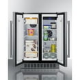 thumbnail image 4 of 24" wide undercounter frost-free side-by-side refrigerator-freezer in stainless steel with locks, stainless steel handles, and digital controls, 4 of 5