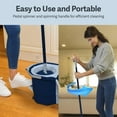 Casabella Household Easy Wring Spin Mop Set with 2Bucket System, Foot