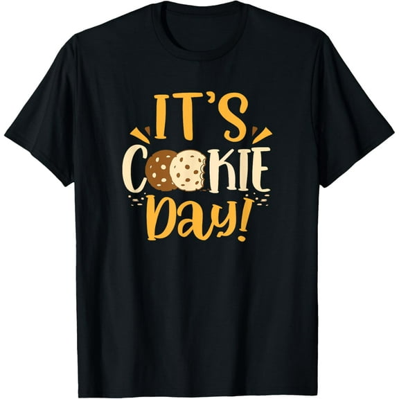 National Cookie Day Chocolate Chip Cookies Its Cookie Day T-ShirtPure cotton short-sleeved shirts for both men and women