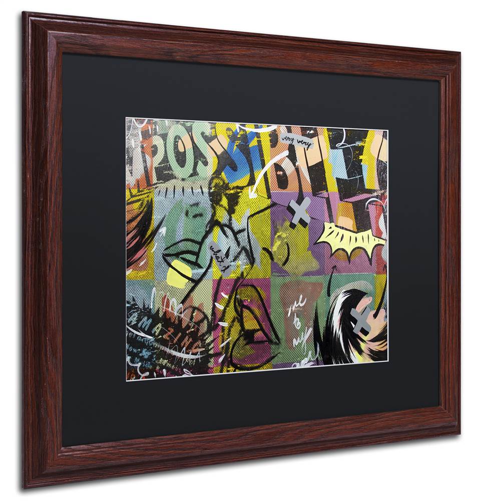 Dan Monteavaro 'IMPOSSIBLE' Black Matted Framed Art