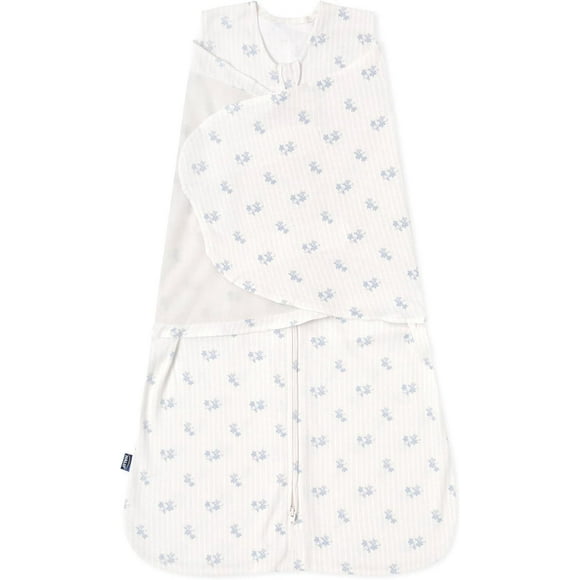 HALO 100% Cotton Sleepsack Swaddle, 3-Way Adjustable Wearable Blanket, TOG 1.5, Floral Vintage Stripe