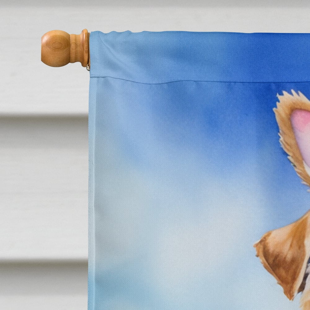 Wheaten Terrier Easter Egg Hunt House Flag 28 in x 40 in