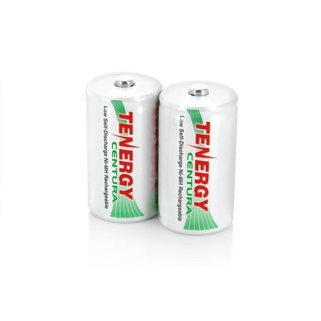Tenergy Centura C Size 4000mAh Low Self-Discharge (LSD) NiMH Rechargeable Batteries, 1 Card
