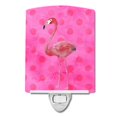thumbnail image 1 of Carolines Treasures BB8189CNL Flamingo Pink Polkadot Ceramic Night Light, 1 of 1