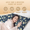 thumbnail image 2 of Yiaed Body Pillow Cover, Ultra Soft Microfiber Pillowcases, Breathable Long Pillow Case, Envelope Closure-Daisy Floral B (20x54 inch)（Pillow core not included）, 2 of 5