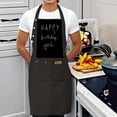 thumbnail image 3 of 2 Pack Adjustable Bib Apron with Front Pocket Design with ' HAPPY BIRTHDAY ' Message Perfect for Cooking & Chef Use, 3 of 5