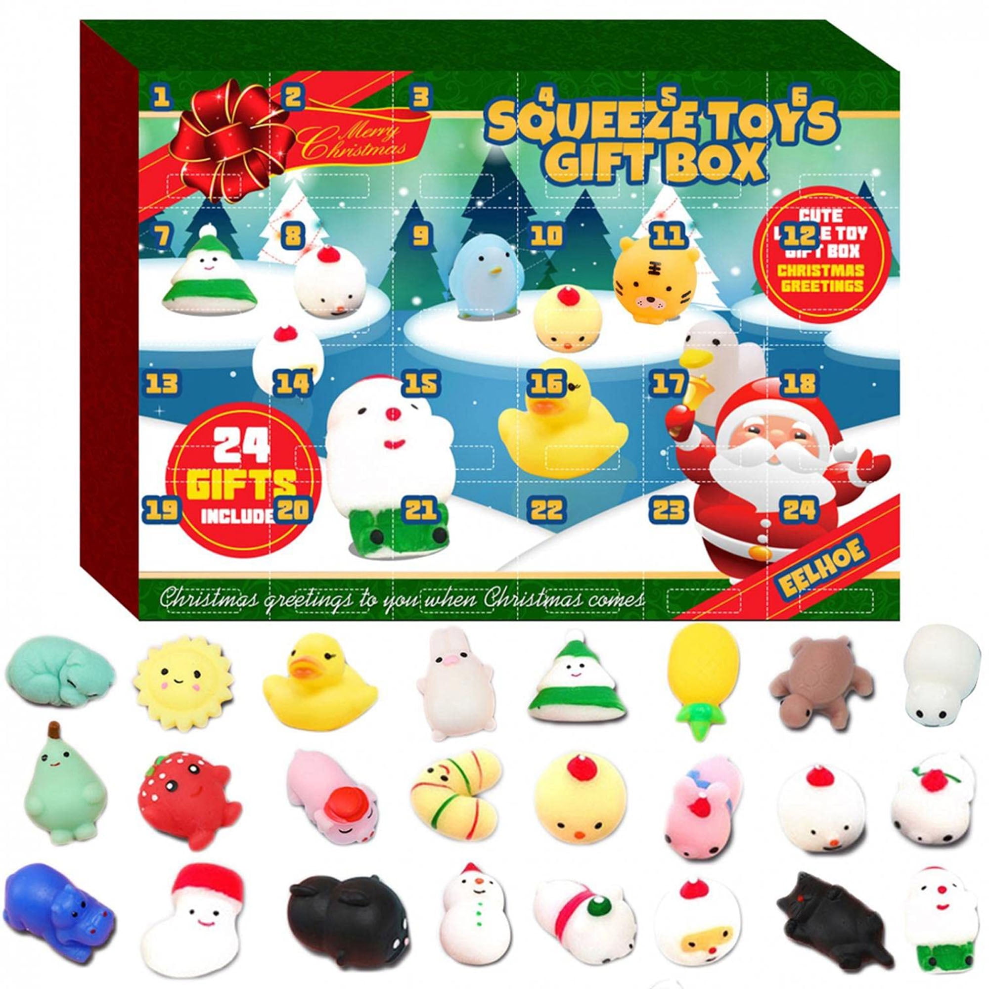 24pcs Geographic Crystal Rock Mineral &Fossil for 24 Days Christmas Countdown Toy Set Gifts Advent Calendar 2021 Kids 