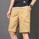 thumbnail image 5 of pstuiky Abreviatura para hombres, Pantalones cortos deportivos para hombre, con cinturón, múltiples bolsillos, botones y cremallera, para exteriores, de trabajo, hasta la rodilla., 5 of 8